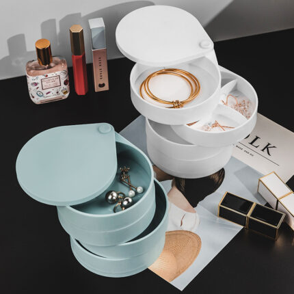 Multi-layer Creative Large-capacity Jewelry Rotating Storage Box