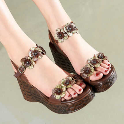 Ethnic Style Summer New High Heel Sandals Women