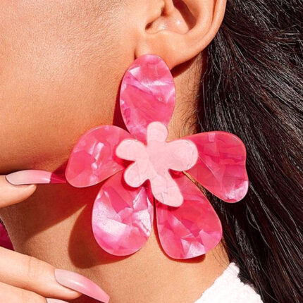 Flower Exaggerated Earrings Women's Valentine's Day