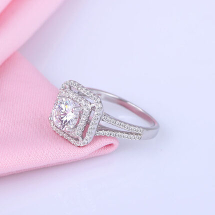 1 carat simulation diamond couple wedding ring
