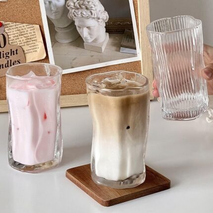 Household Glass Irregular Twizz Mug