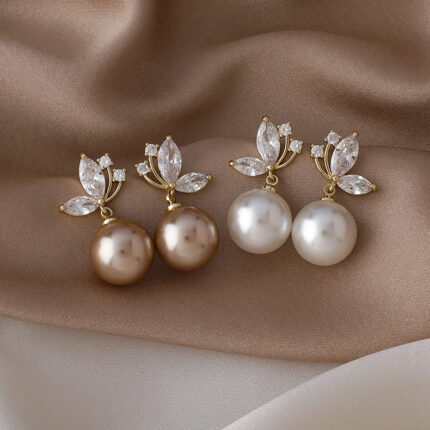 Stylish Micro-set Zircon Butterfly Earrings